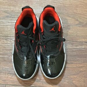 Jordan Black and Red Athletic Sneakers size 6Y